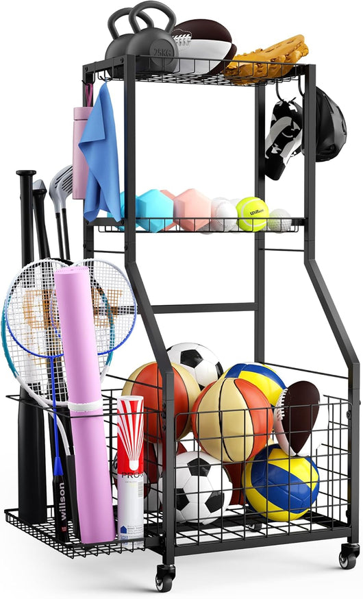 1 Set Sports Equipment Garage Organizer